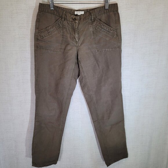 Ann Taylor Pants - Ann Taylor Loft Pants Womens 4 32x26 Brown Marisa Dress Bottoms Linen Blend